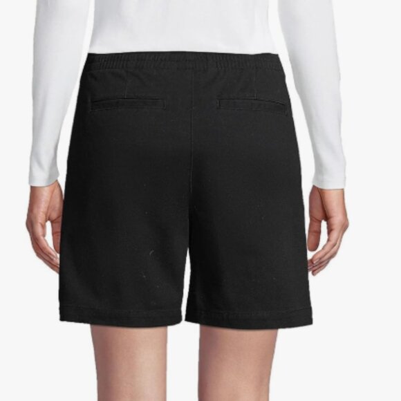 *SALE* Lands' End Black Flat Front Shorts - Picture 2 of 6